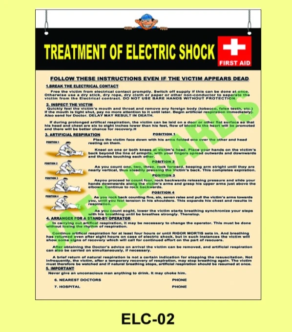 Electrical safety awareness poster for safe handling of equipment