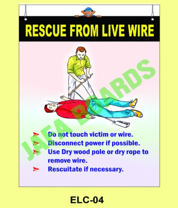 Electrical safety instructions poster for workplace safety