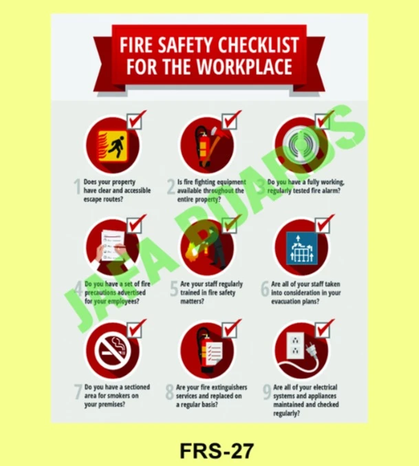 Fire safety awareness training poster