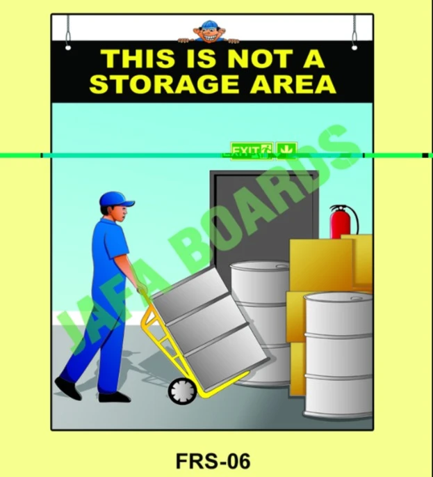 Fire safety rules poster for industrial workplace