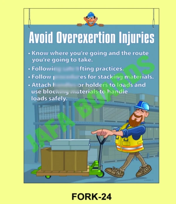 Forklift safety signage awareness poster