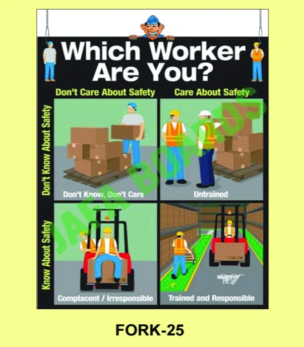 Forklift safe driving practices poster