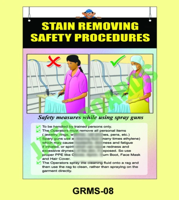 Garments factory accident prevention poster