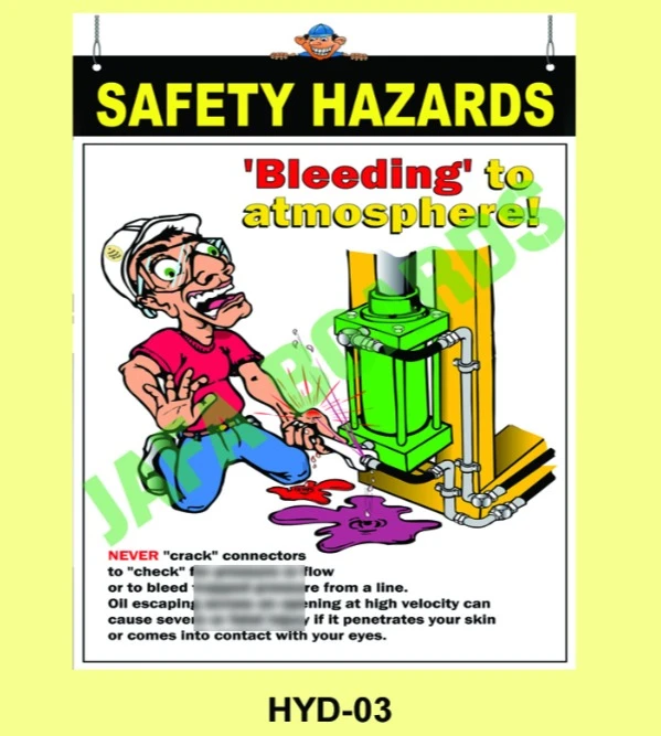Safe operation of hydraulic machinery poster
