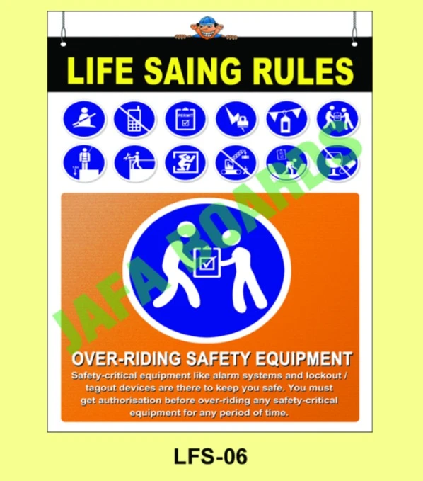 Life saving rules poster 6 – accident prevention