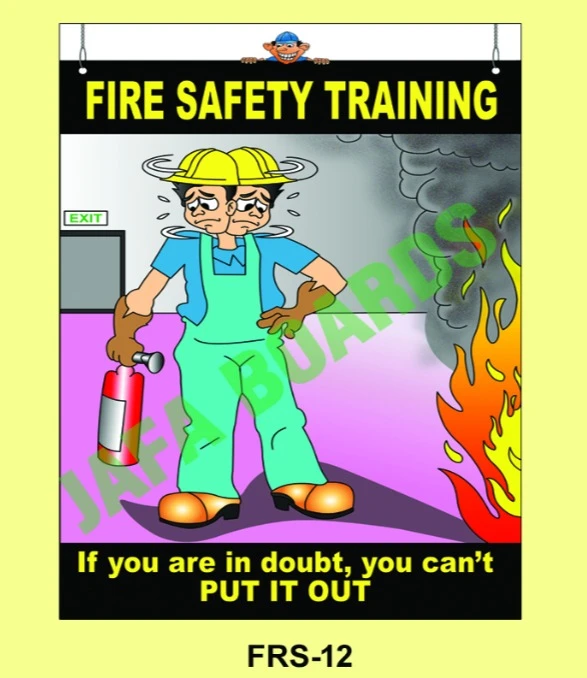 Industrial fire risk safety poster