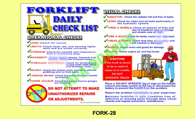Forklift loading and unloading safety