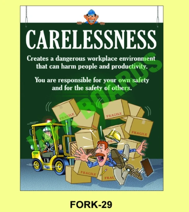 Forklift safety instruction poster