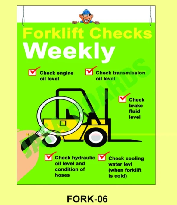 Forklift pedestrian safety poster