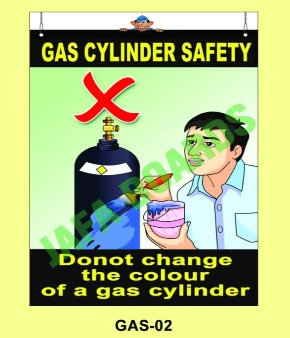 Safe handling of gas cylinders poster