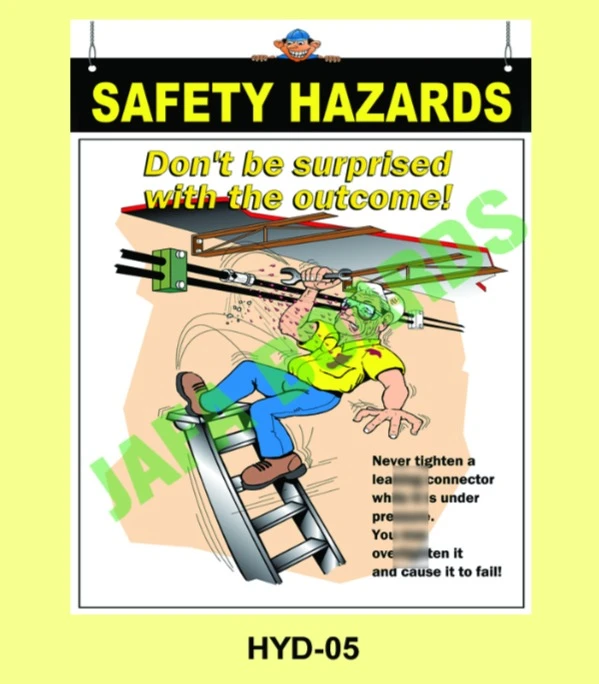 Hydraulic safety guidelines workplace poster