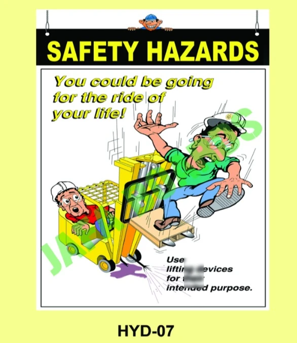 Hydraulic maintenance safety poster